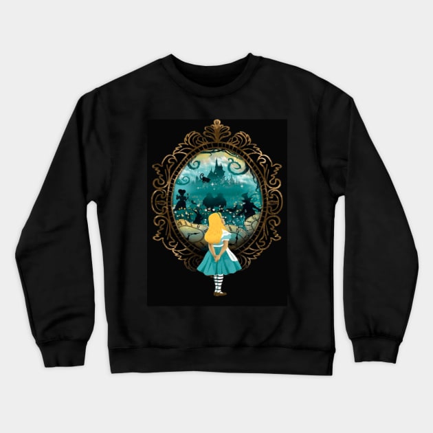 Alice in wonderland Crewneck Sweatshirt by BlackOcult